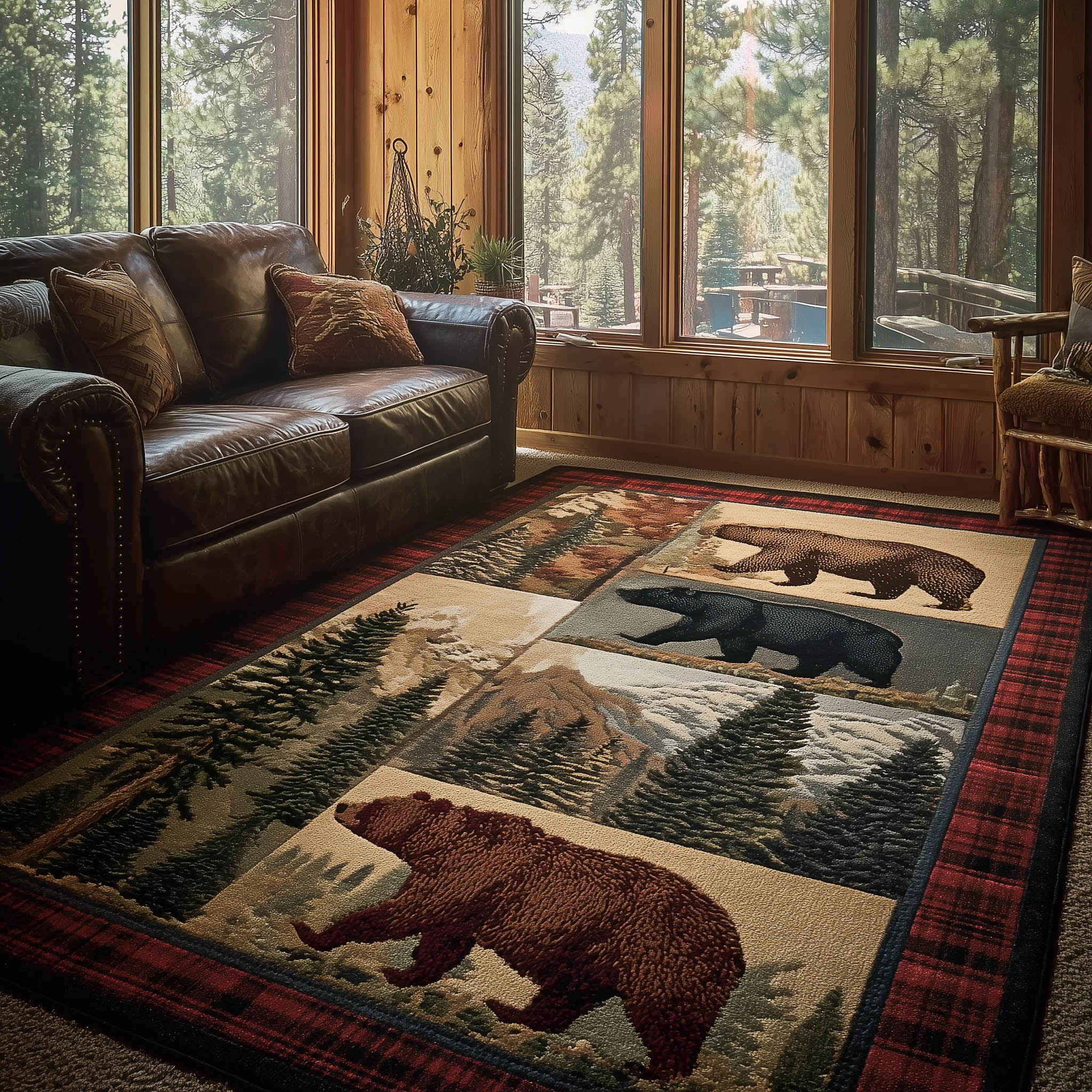 Forest Trace Area Rug - Non-Slip Washable 3D Print Rug for Living Room & BedroomTVC2108236