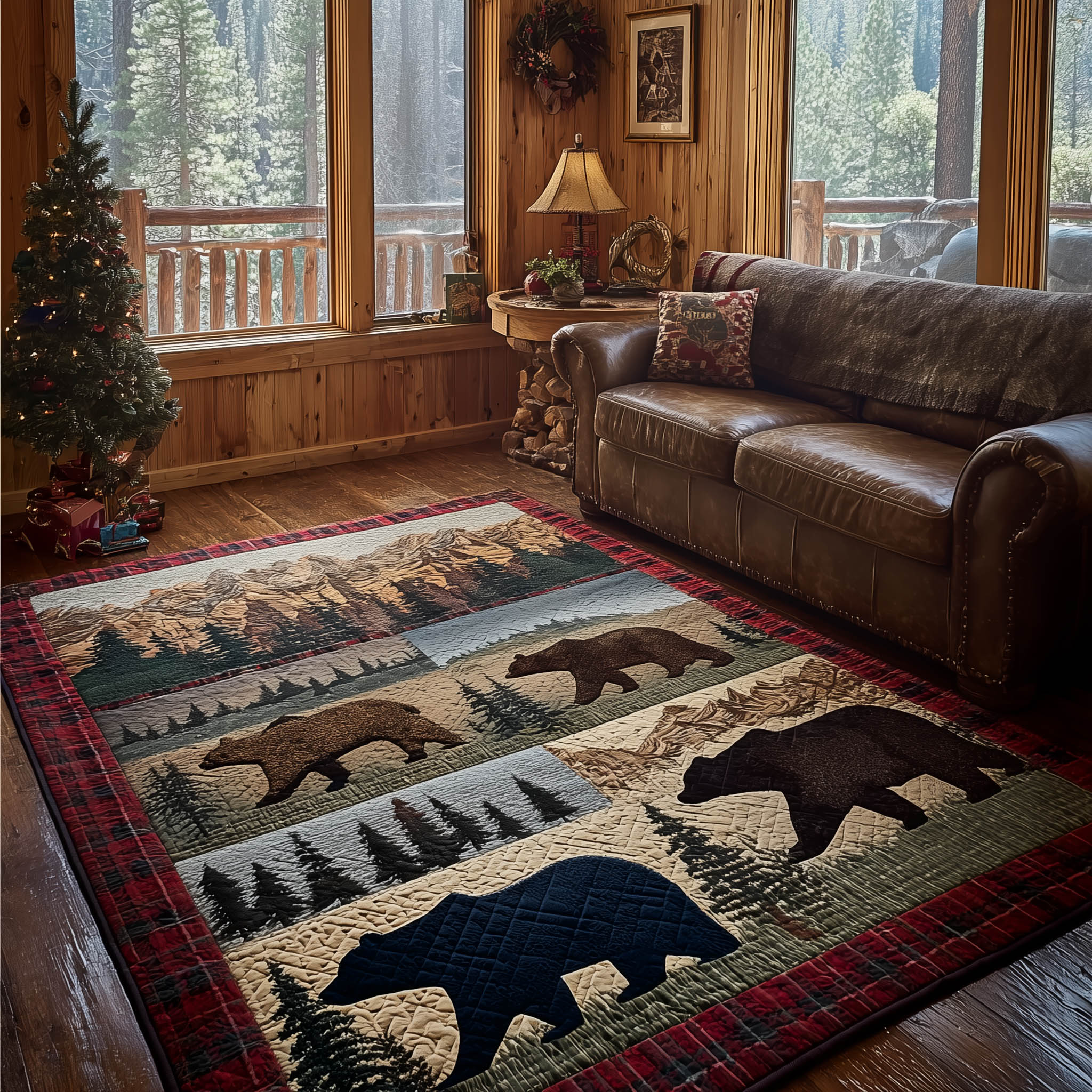 Forest Trace Area Rug - Non-Slip Washable 3D Print Rug for Living Room & BedroomTVC2108417