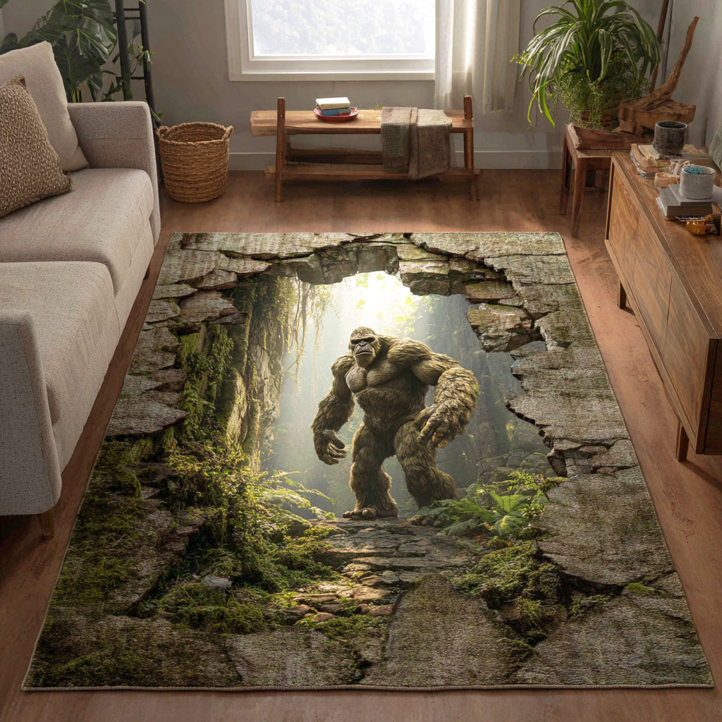 Forgotten Giant Area Rug - Non-Slip Washable 3D Print Rug for Living Room & BedroomTVC2108324