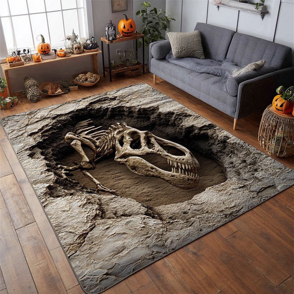 Fossil Find Area Rug - Non-Slip Washable 3D Print Rug for Living Room & BedroomTVC2108324