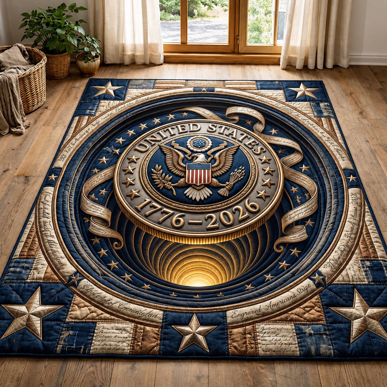 Founding Glory Area Rug - Non-Slip Washable 3D Print Rug for Living Room & BedroomTVC2108417