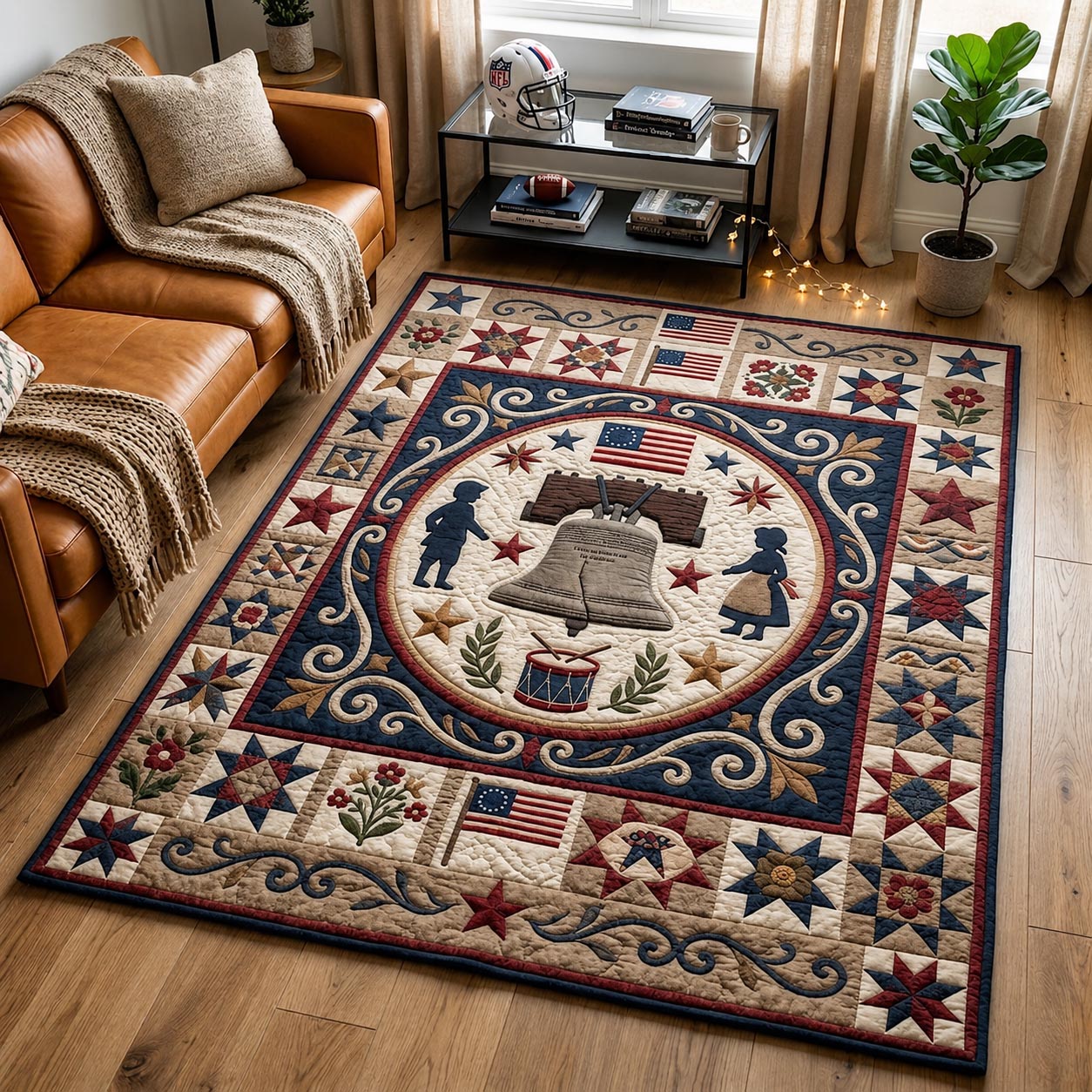 Founding Pride Area Rug - Non-Slip Washable 3D Print Rug for Living Room & BedroomTVC2108417