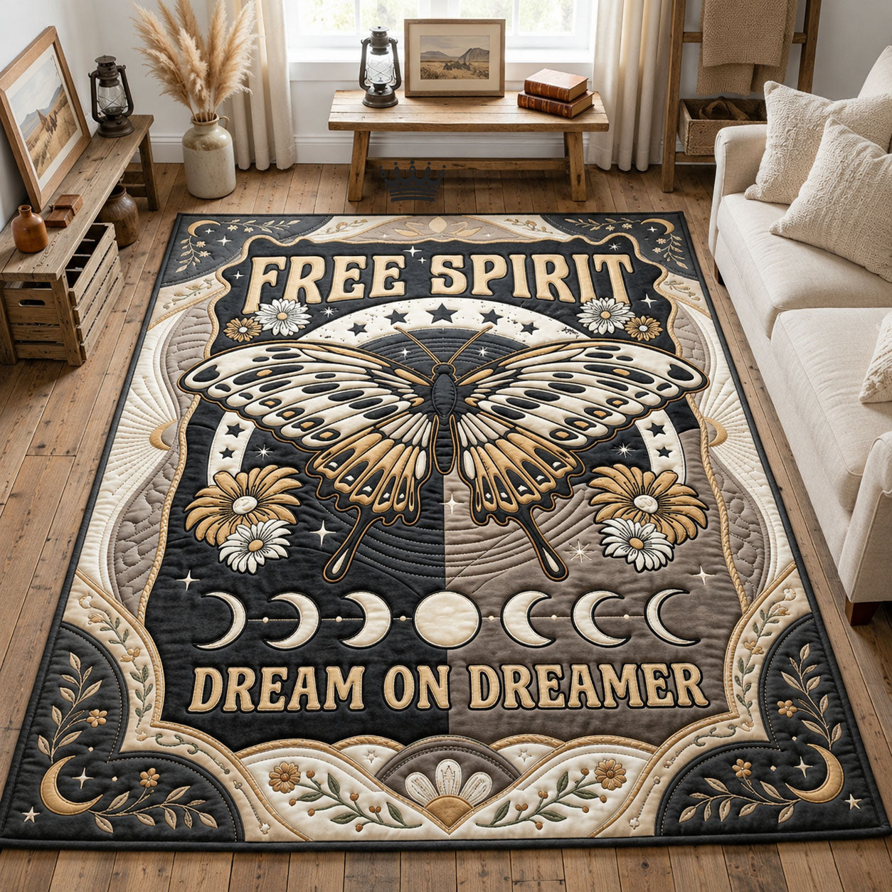 Free Spirit Area Rug - Non-Slip Washable 3D Print Rug for Living Room & BedroomTVC2108224