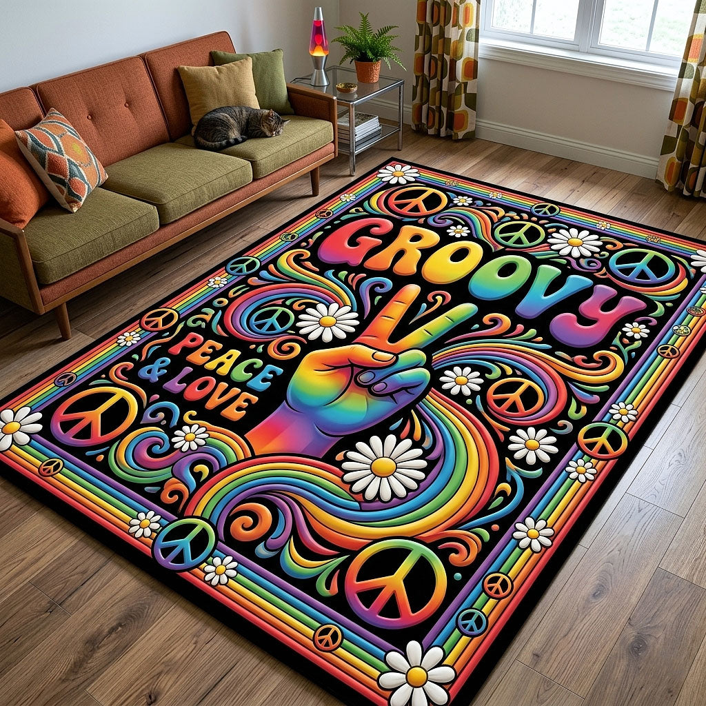 Free Spirit Area Rug - Non-Slip Washable 3D Print Rug for Living Room & BedroomTVC2108236