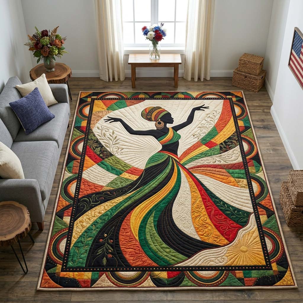 Freedom Dance Area Rug - Non-Slip Washable 3D Print Rug for Living Room & BedroomTVC2108417
