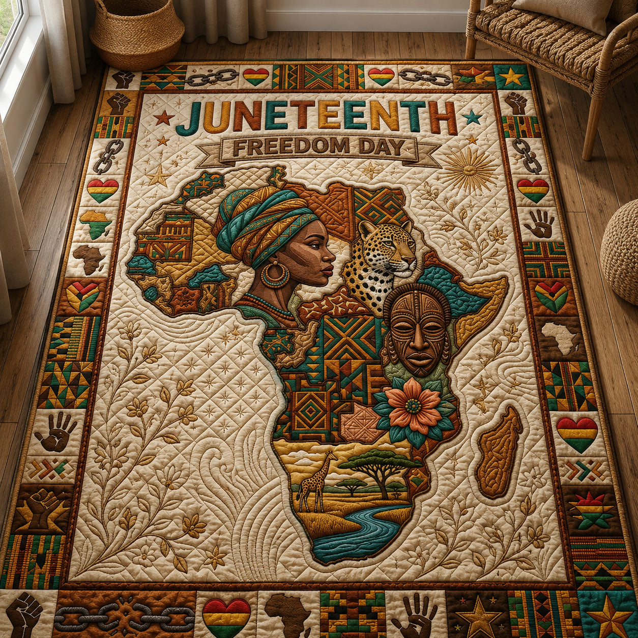 Freedom Day Area Rug - Non-Slip Washable 3D Print Rug for Living Room & BedroomTVC2108416