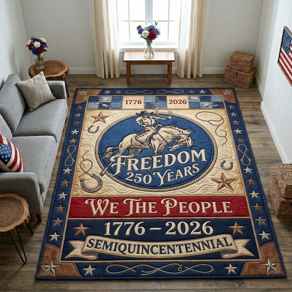 Freedom Frontier Area Rug - Non-Slip Washable 3D Print Rug for Living Room & BedroomTVC2108416