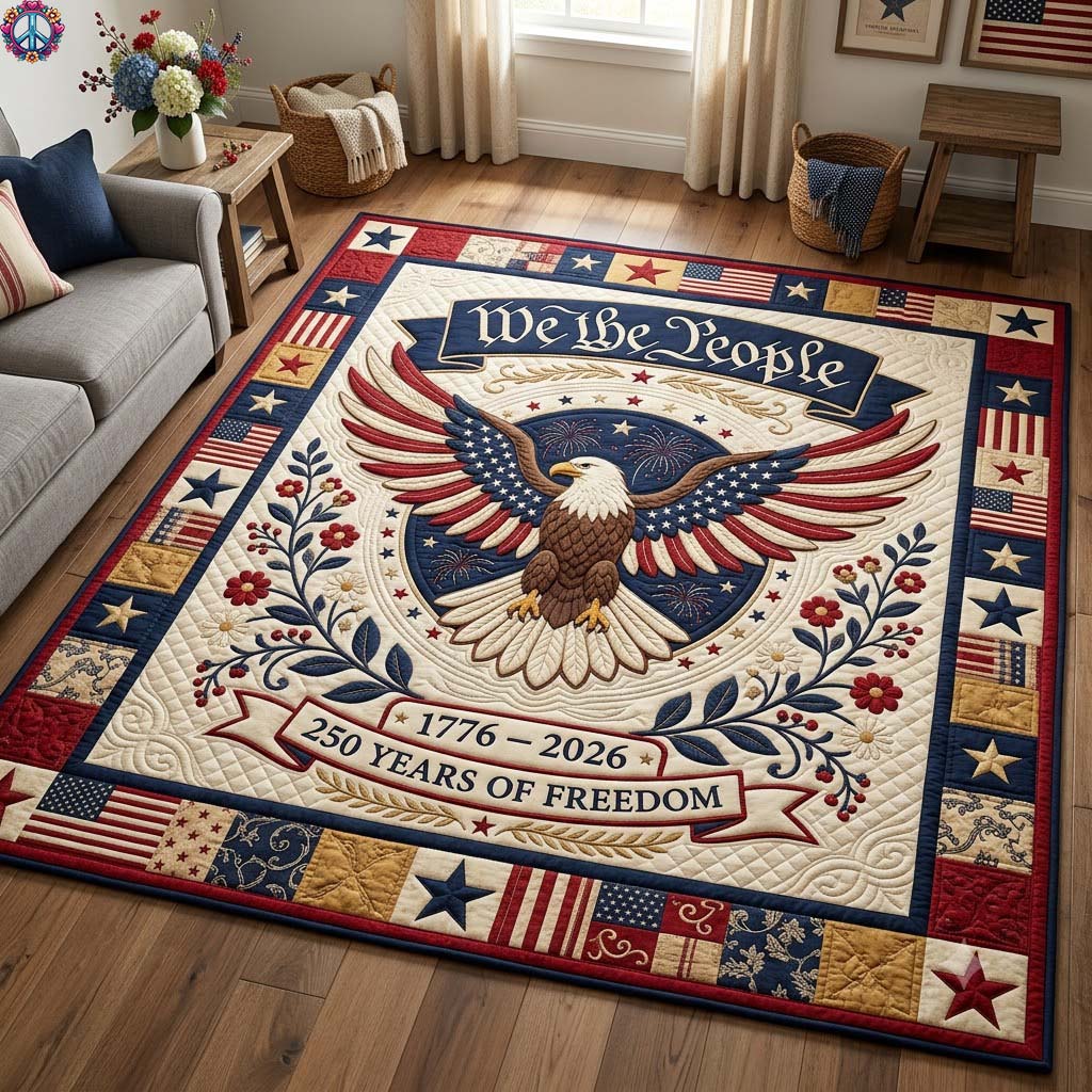 Freedom Parade Area Rug - Non-Slip Washable 3D Print Rug for Living Room & BedroomTVC2108416