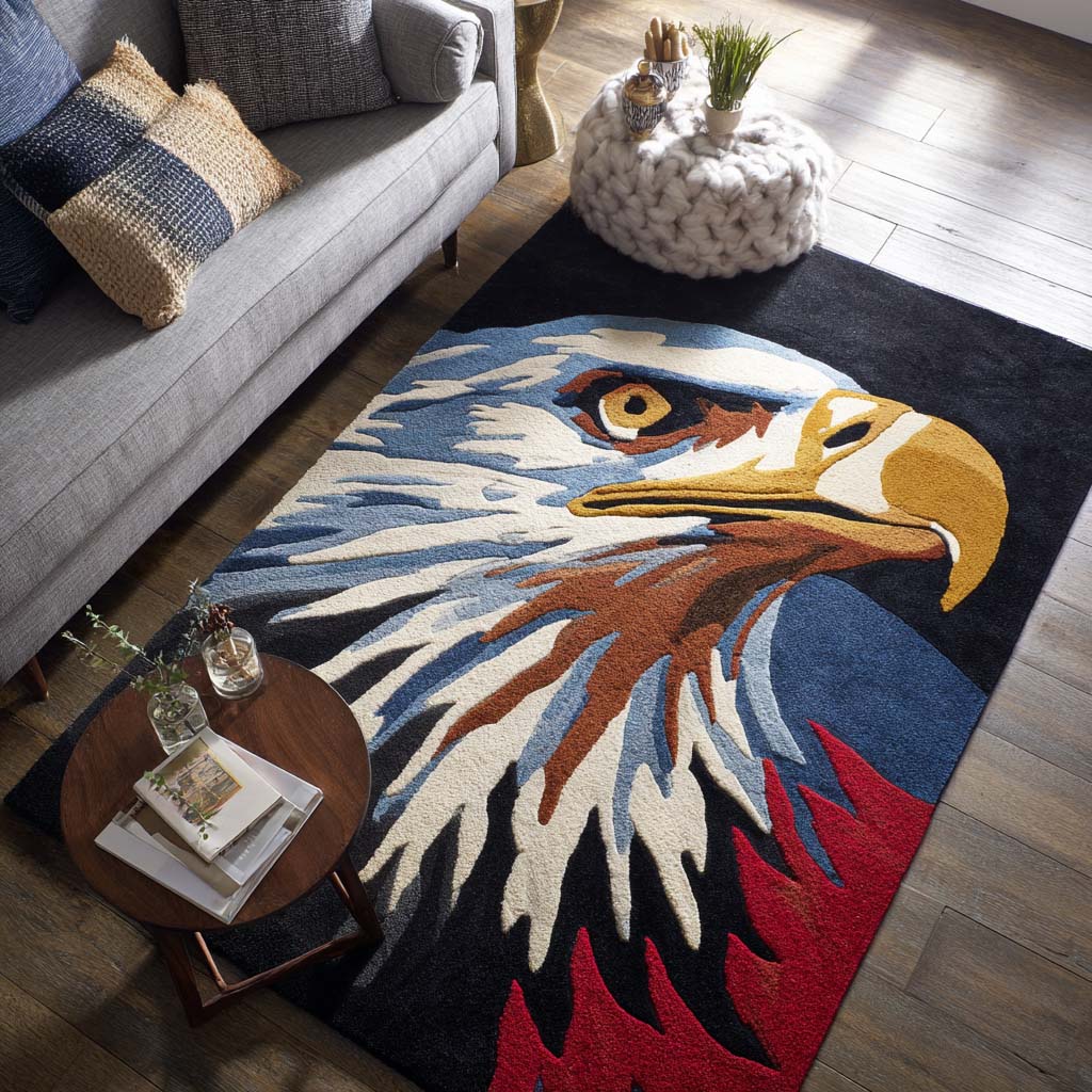 Freedom Rise Area Rug - Non-Slip Washable 3D Print Rug for Living Room & BedroomTVC2108324
