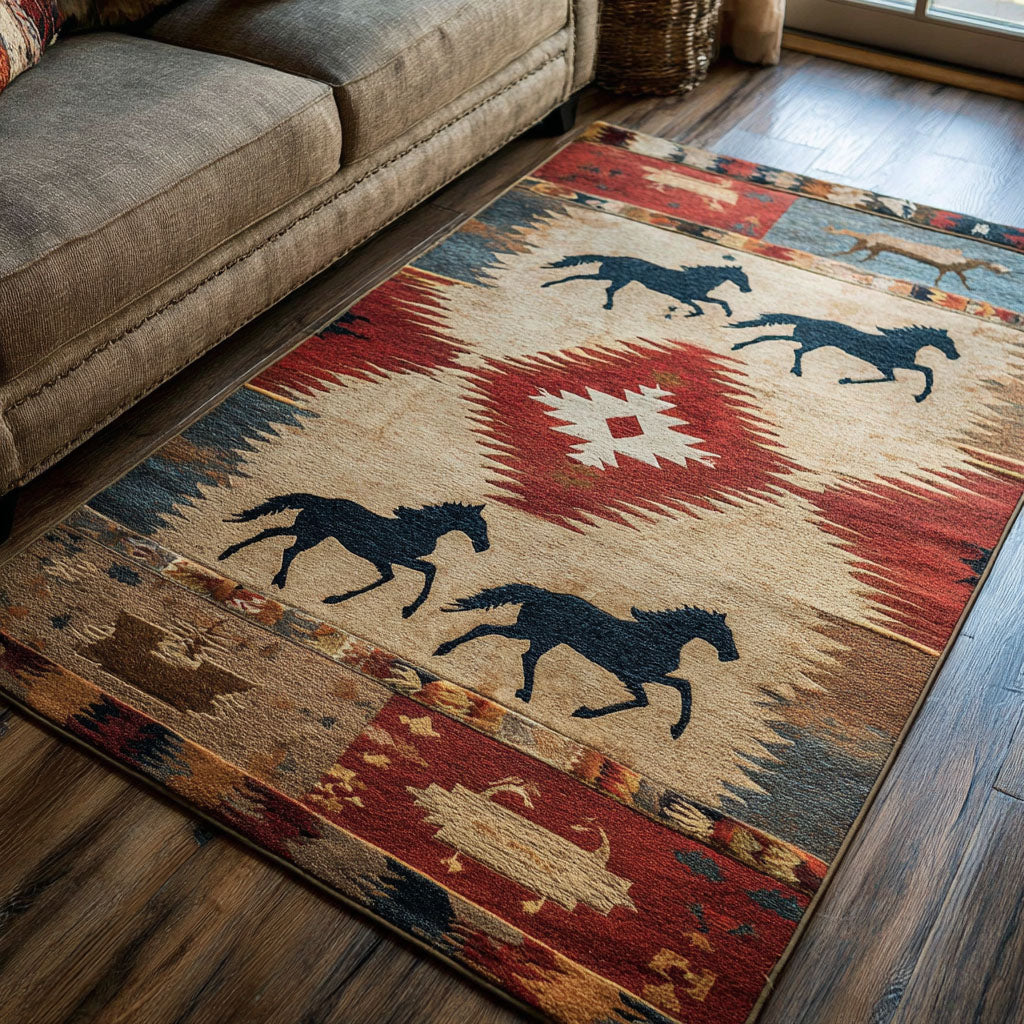 Freedom Trail Area Rug - Non-Slip Washable 3D Print Rug for Living Room & BedroomTVC2108324
