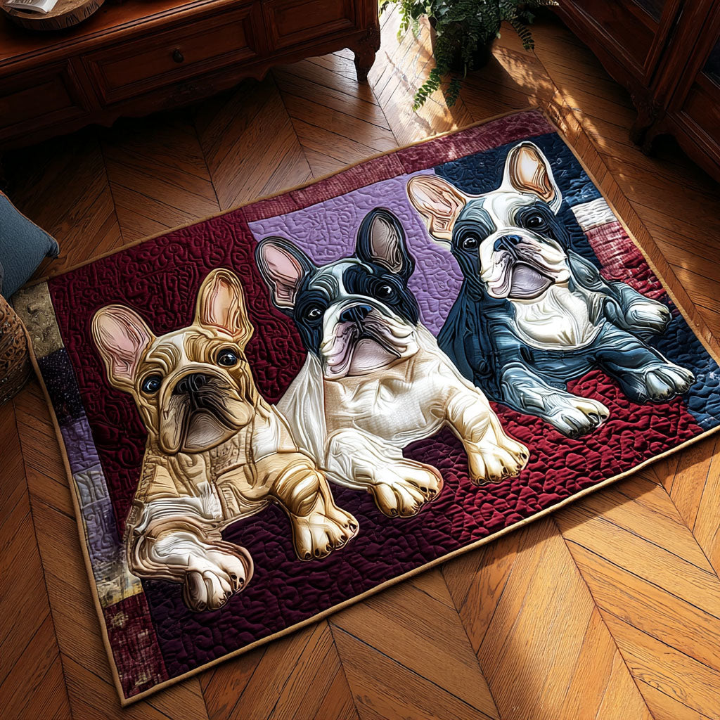 Frenchie Love Area Rug - Non-Slip Washable 3D Print Rug for Living Room & BedroomTVC2108324