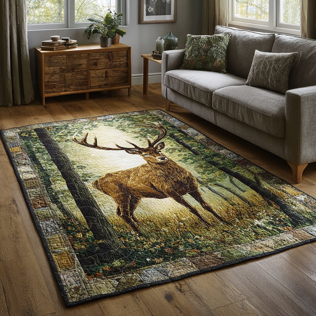 Frontier Deer Area Rug - Non-Slip Washable 3D Print Rug for Living Room & BedroomTVC2108324