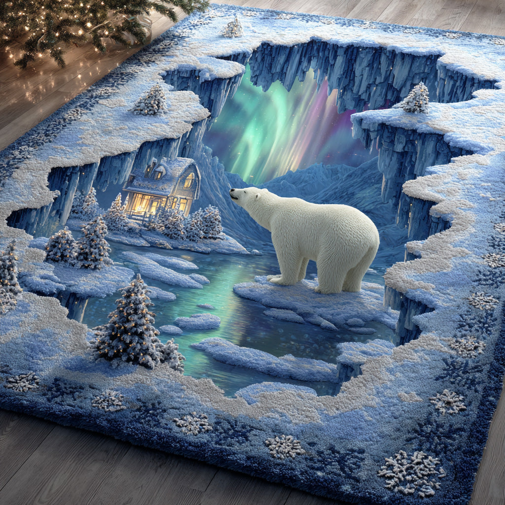 Frost Bear Area Rug - Non-Slip Washable 3D Print Rug for Living Room & BedroomTVC2108323