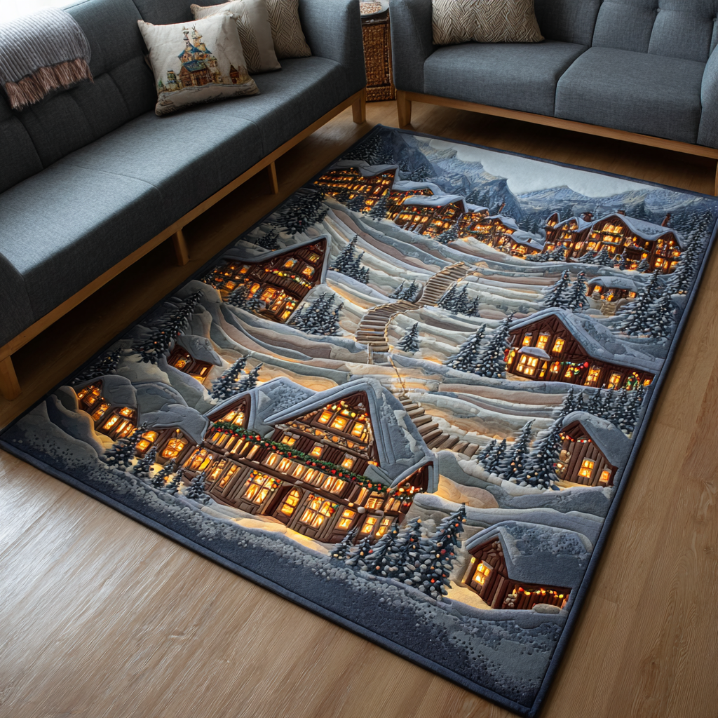 Frost Lane Area Rug - Non-Slip Washable 3D Print Rug for Living Room & BedroomTVC2108323