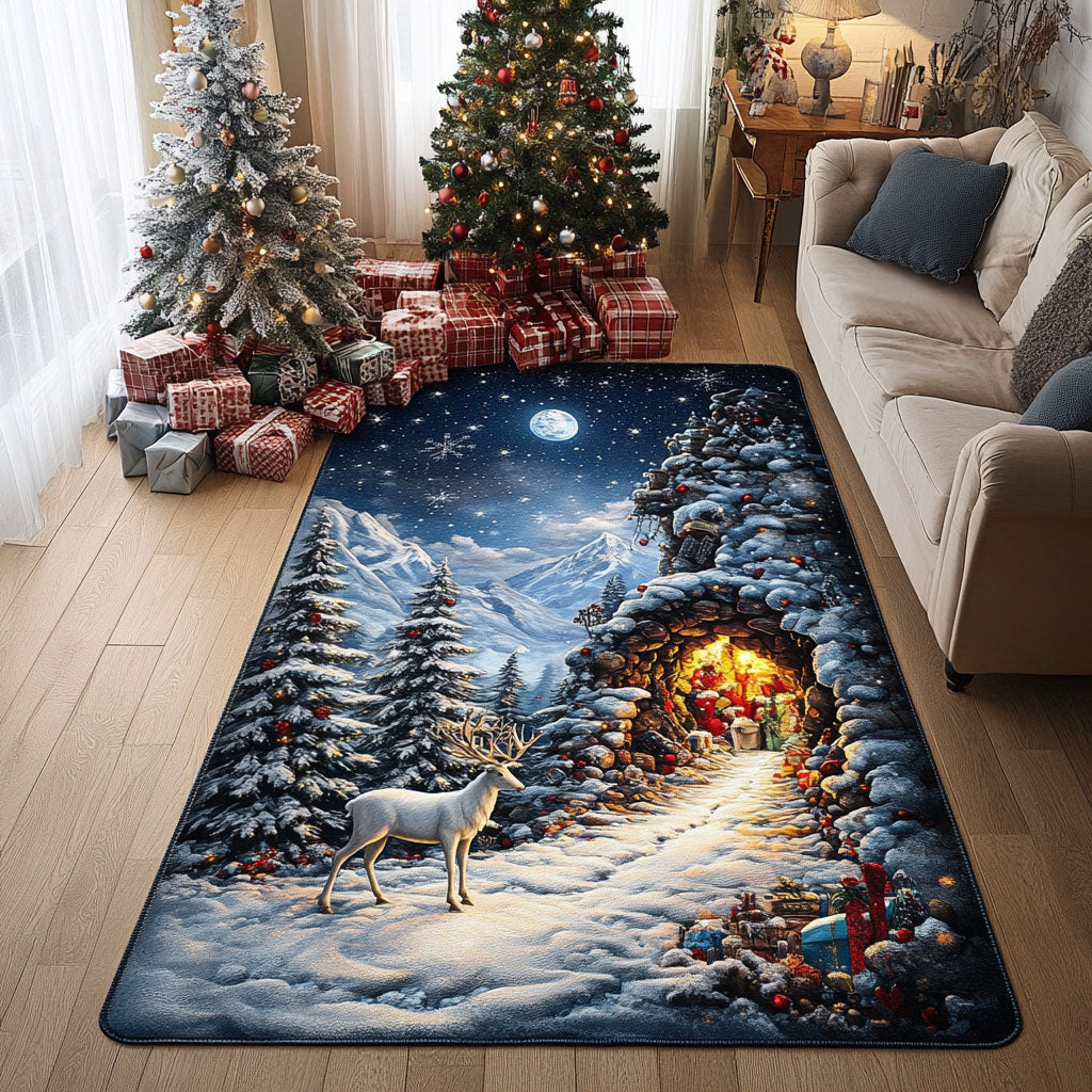 Frosted Pines Retreat Area Rug - Non-Slip Washable 3D Print Rug for Living Room & BedroomTVC2108323