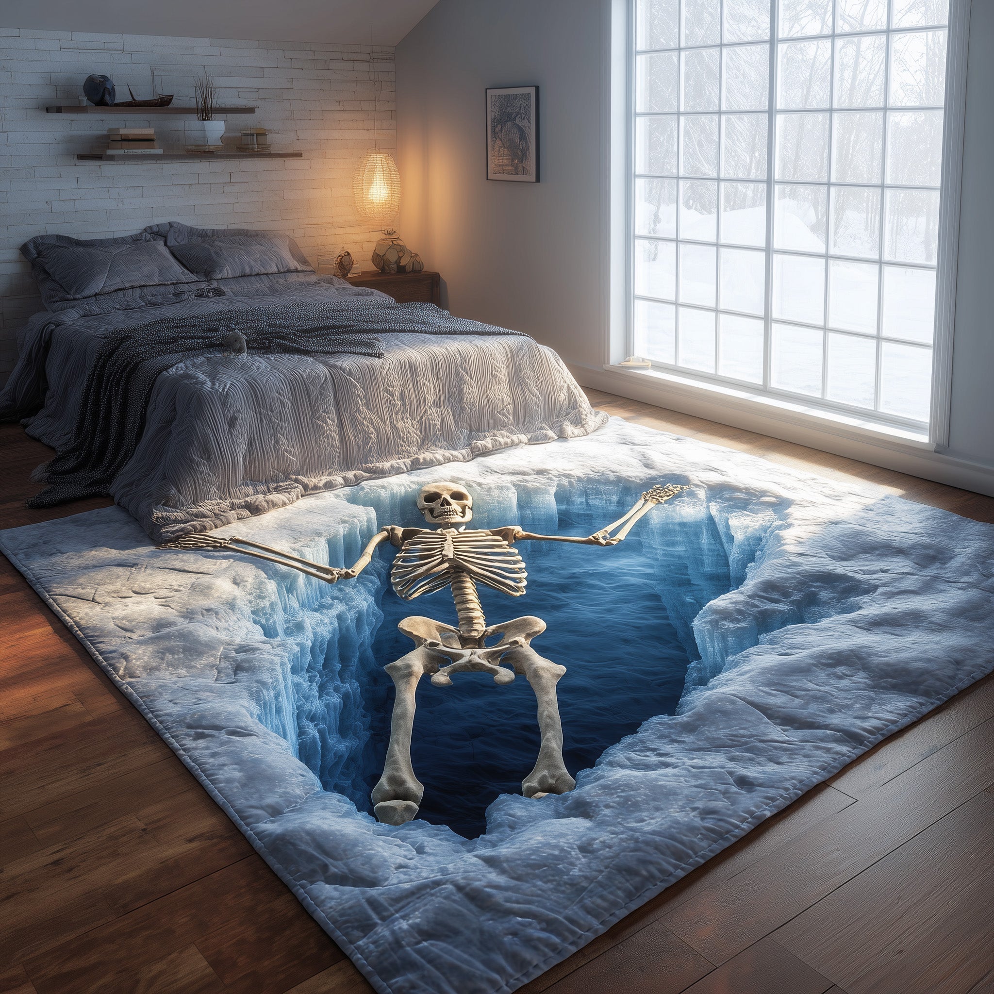 Frozen Grave Area Rug - Non-Slip Washable 3D Print Rug for Living Room & BedroomTVC2108224