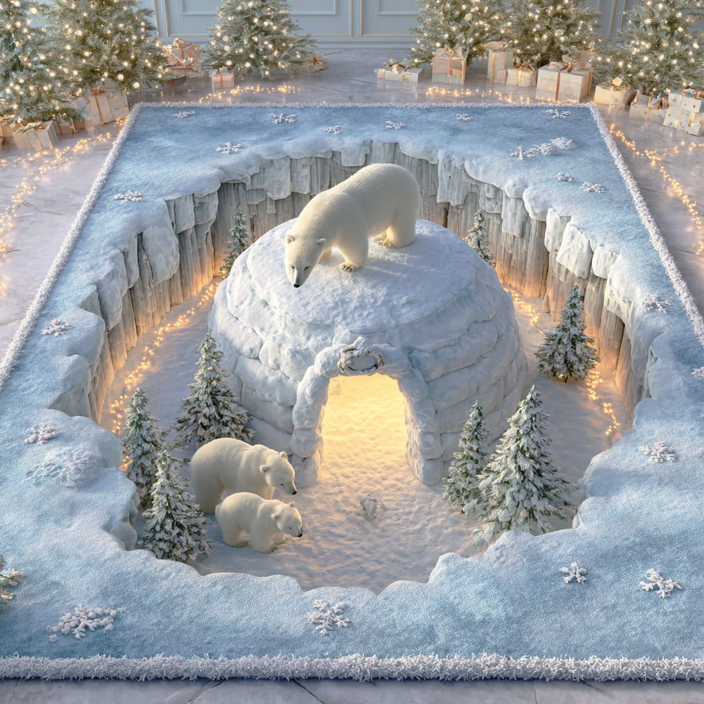 Frozen Paws Area Rug - Non-Slip Washable 3D Print Rug for Living Room & BedroomTVC2108322