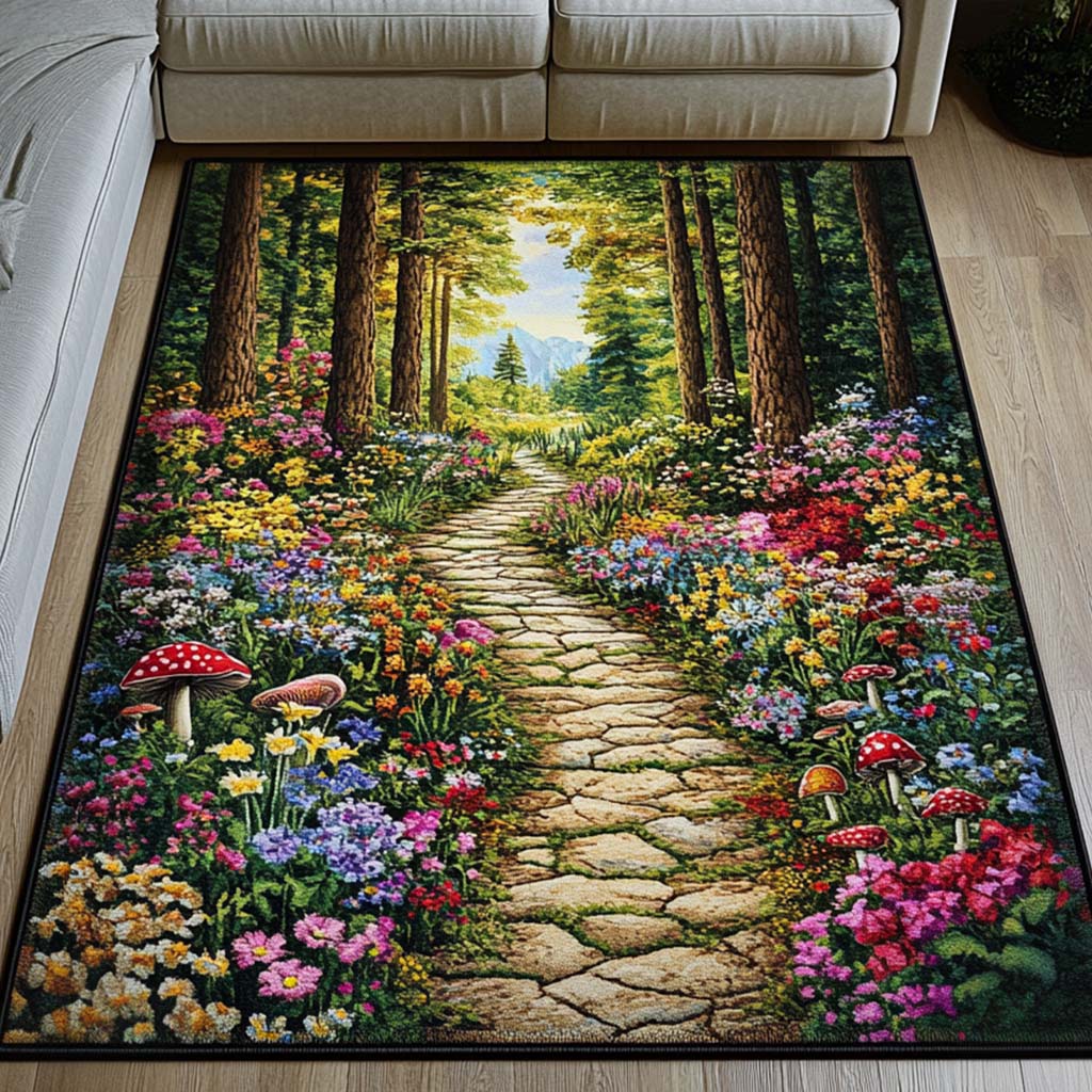 Garden Path Area Rug - Non-Slip Washable 3D Print Rug for Living Room & BedroomTVC2108321