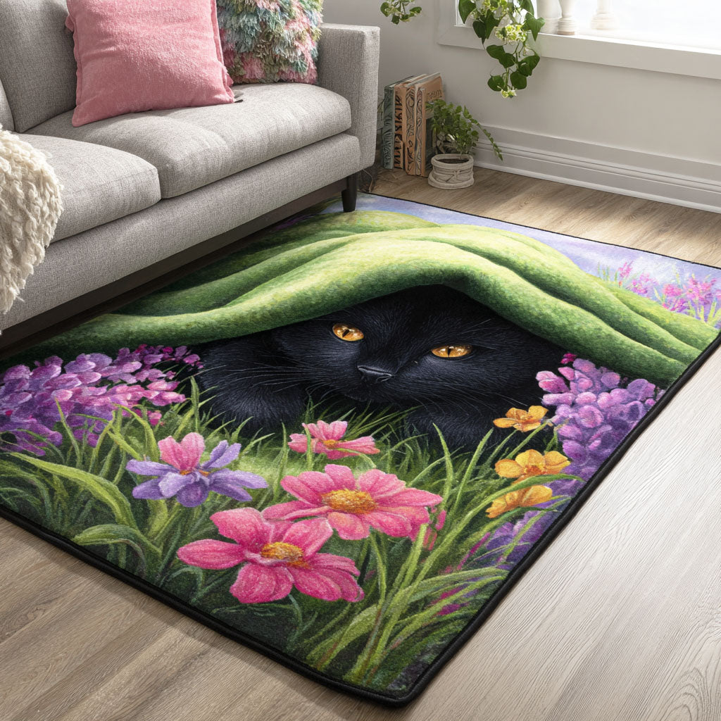 Gentle Cat Area Rug - Non-Slip Washable 3D Print Rug for Living Room & BedroomTVC2108215