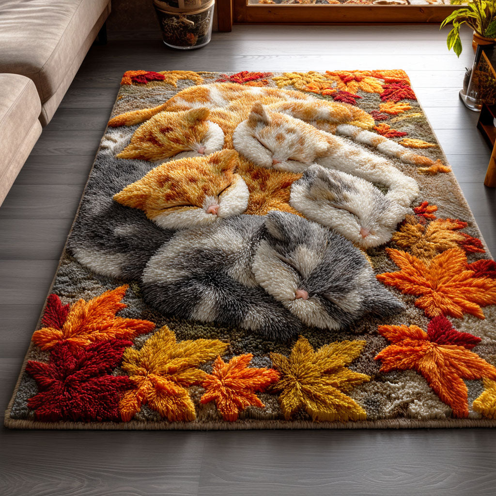 Gentle Cat Dreams Area Rug - Non-Slip Washable 3D Print Rug for Living Room & BedroomTVC2108321