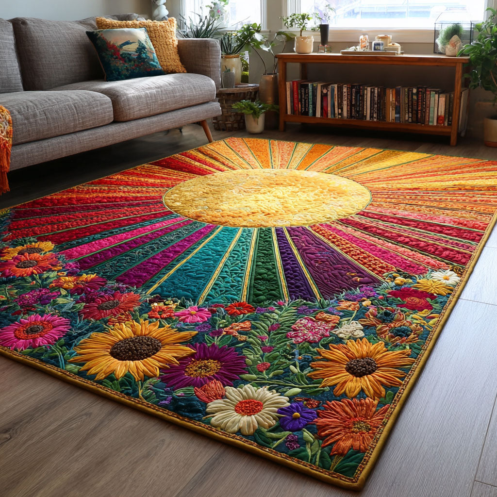 Gentle Circle Area Rug - Non-Slip Washable 3D Print Rug for Living Room & BedroomTVC2108321