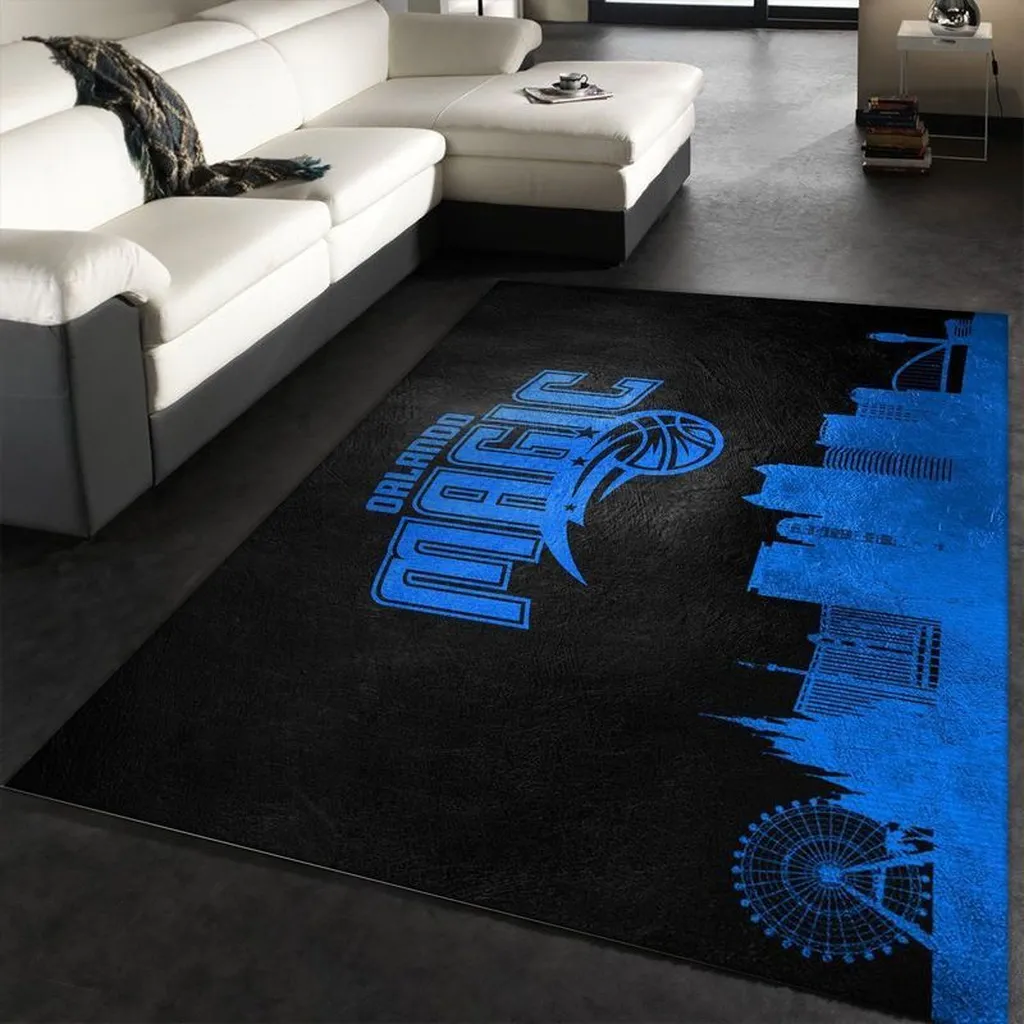 Geometric Area Rug Modern Design for Living Room Black and Red