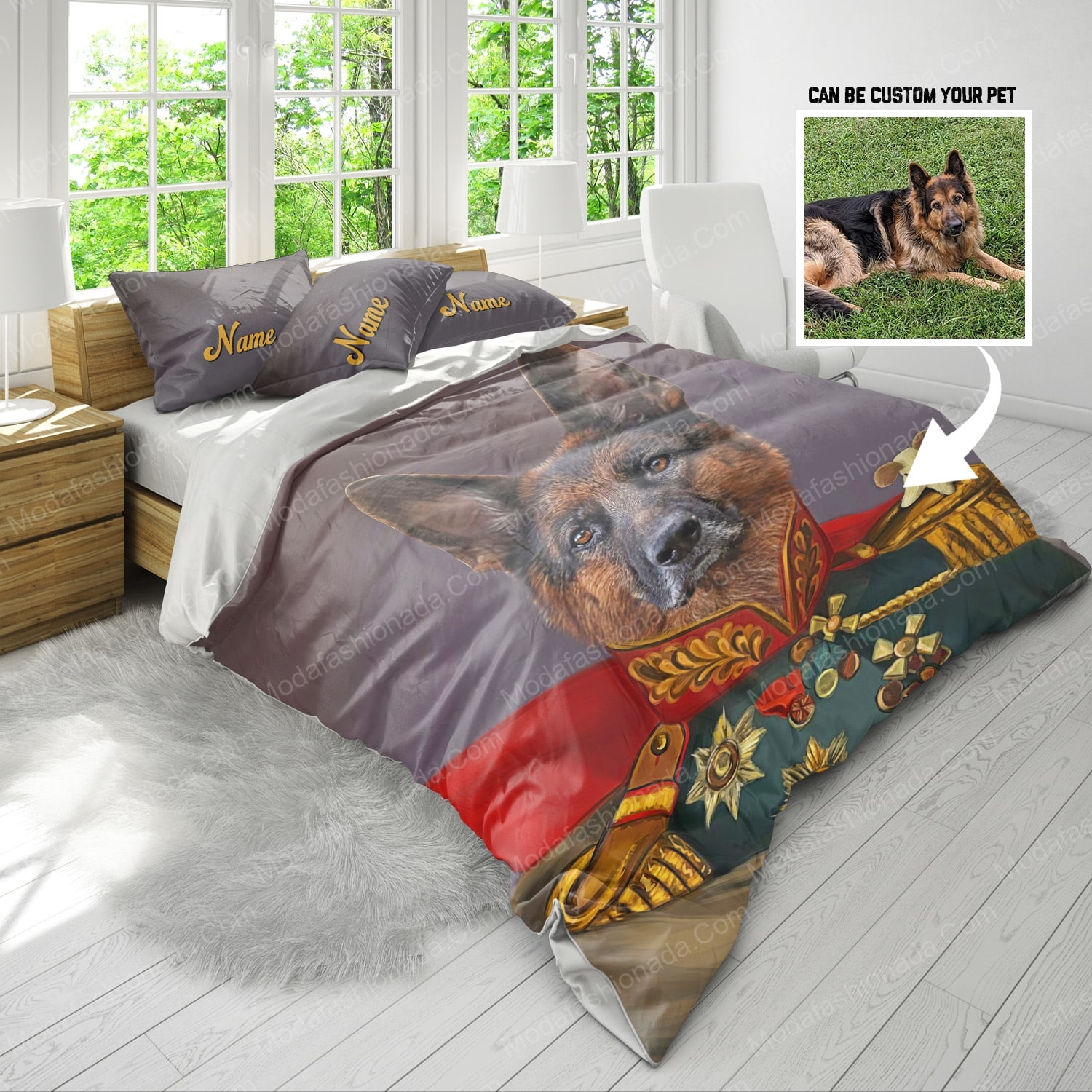 German Portrait Military Old German Shepherd Dog Bedding Sets