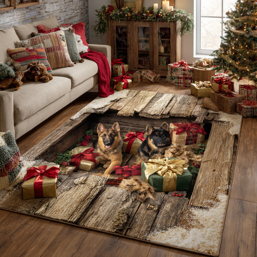 German Shepherd Grace Area Rug - Non-Slip Washable 3D Print Rug for Living Room & BedroomTVC2108321