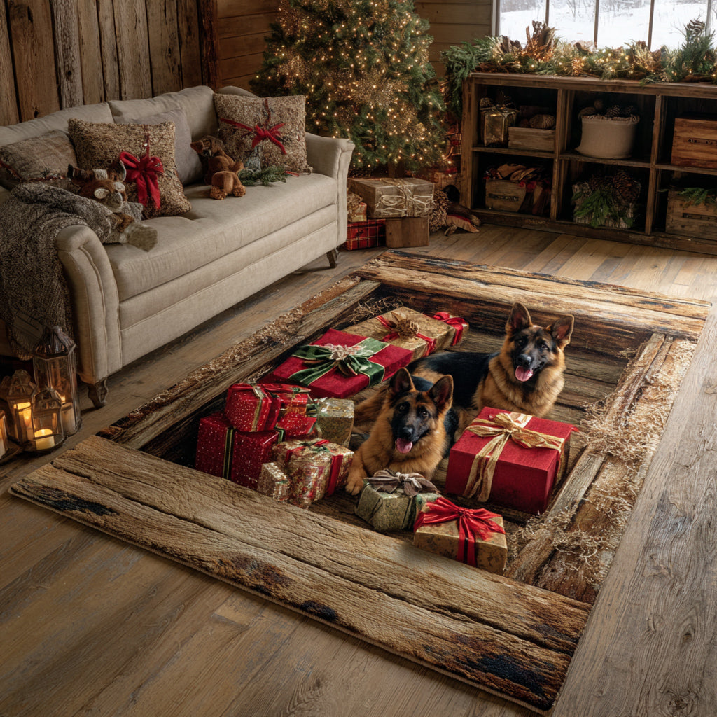 German Shepherd Guardians Area Rug - Non-Slip Washable 3D Print Rug for Living Room & BedroomTVC2108321