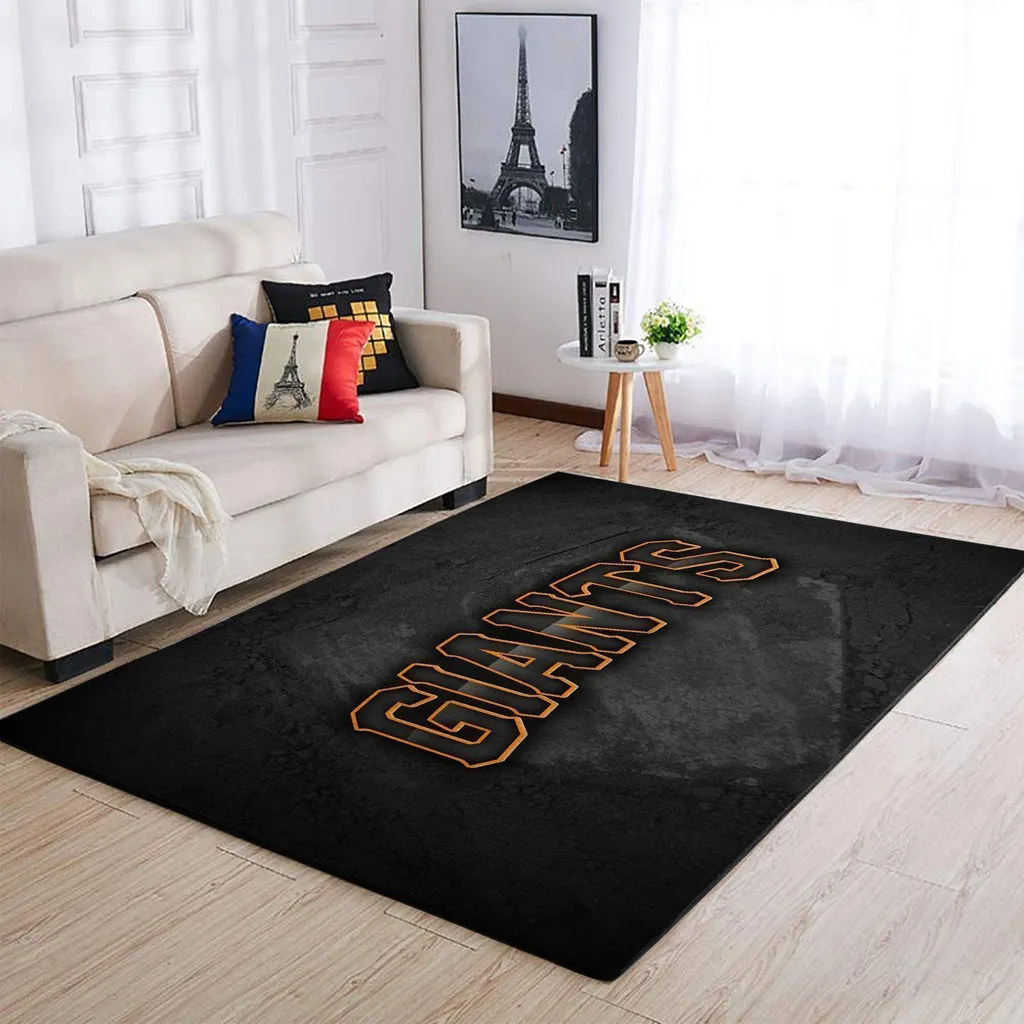 Giants Area Rug Ideal for Living Room Decoration Black and Yellow