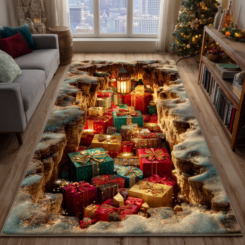 Gift Cave Area Rug - Non-Slip Washable 3D Print Rug for Living Room & BedroomTVC2108320