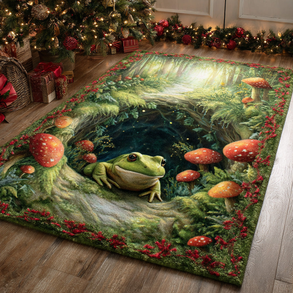 Glowcap Forest Realm Area Rug - Non-Slip Washable 3D Print Rug for Living Room & BedroomTVC2108319