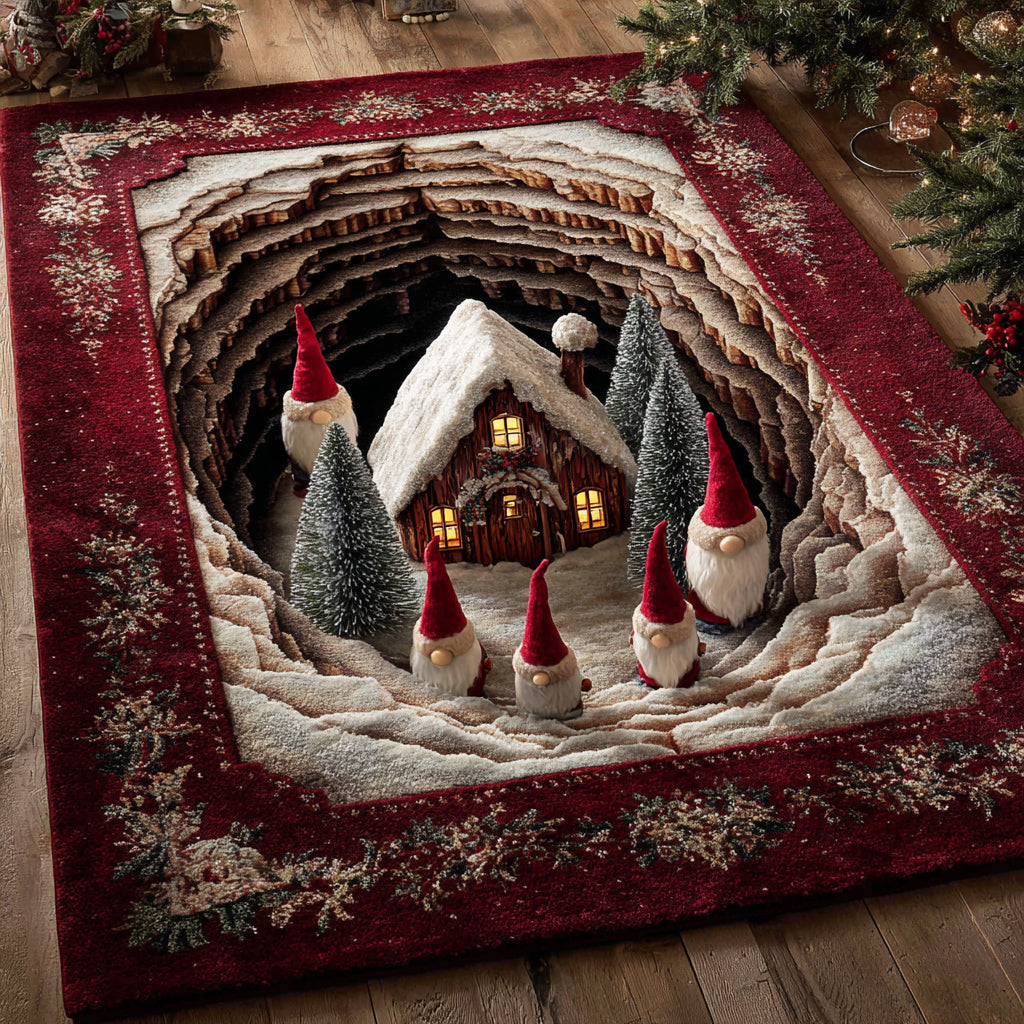 Gnome Christmas Village Christmas Area Rug - Non-Slip Washable 3D Print Rug for Living Room & BedroomTVC2108319