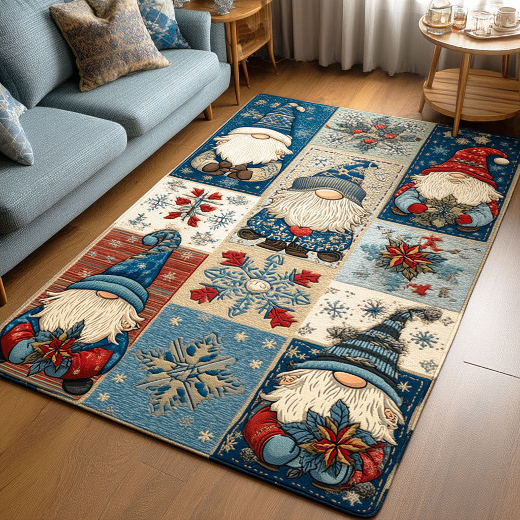 Gnome Holiday Christmas Area Rug - Non-Slip Washable 3D Print Rug for Living Room & BedroomTVC2108319
