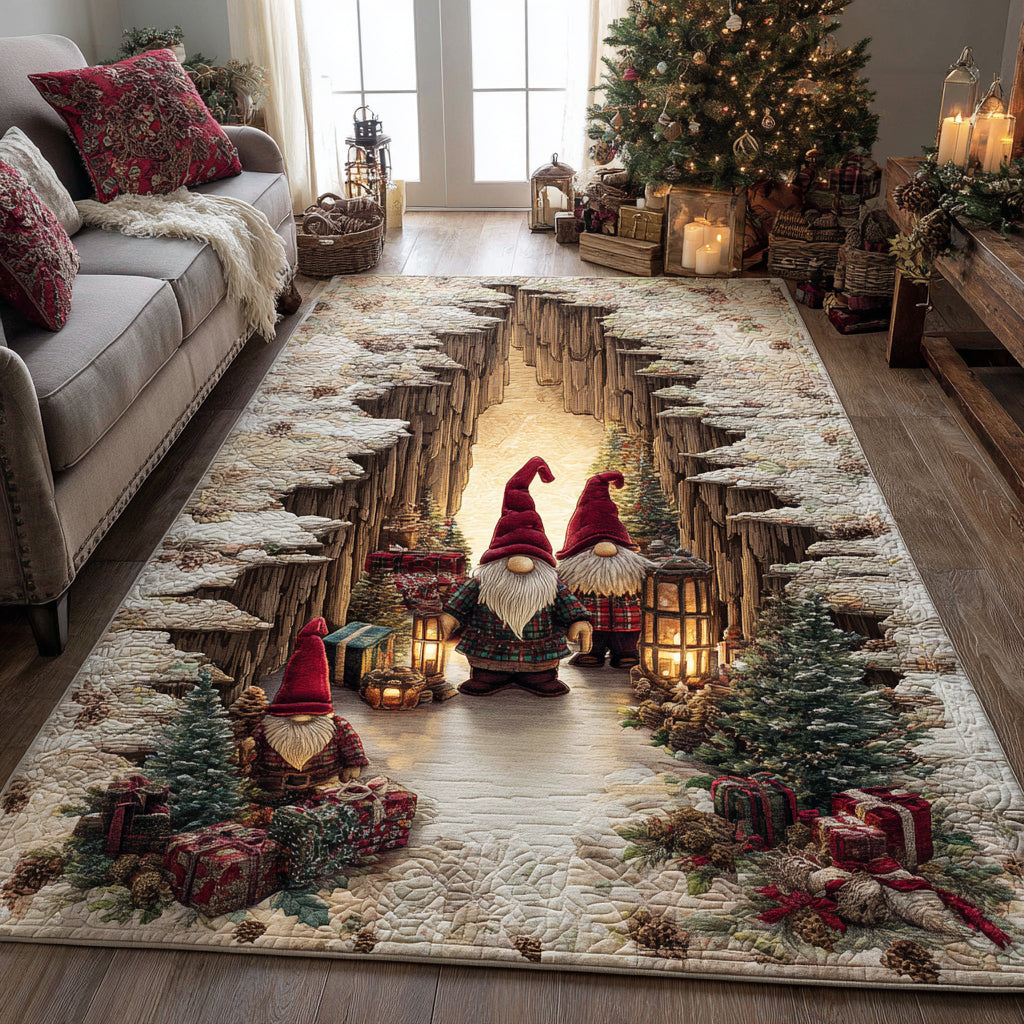 Gnome Snowdream Den Area Rug - Non-Slip Washable 3D Print Rug for Living Room & BedroomTVC2108319