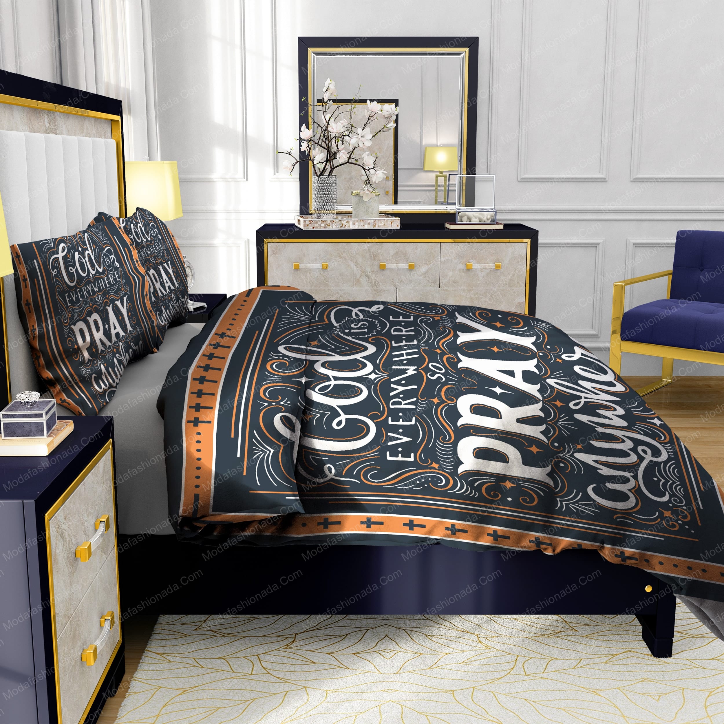 God Is Everywhere Pray Anywhere Bedding Sets