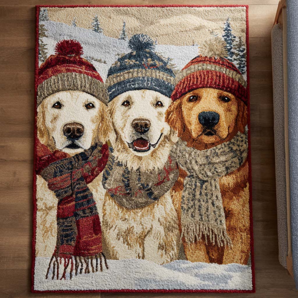 Golden Dreams Area Rug - Non-Slip Washable 3D Print Rug for Living Room & BedroomTVC2108319