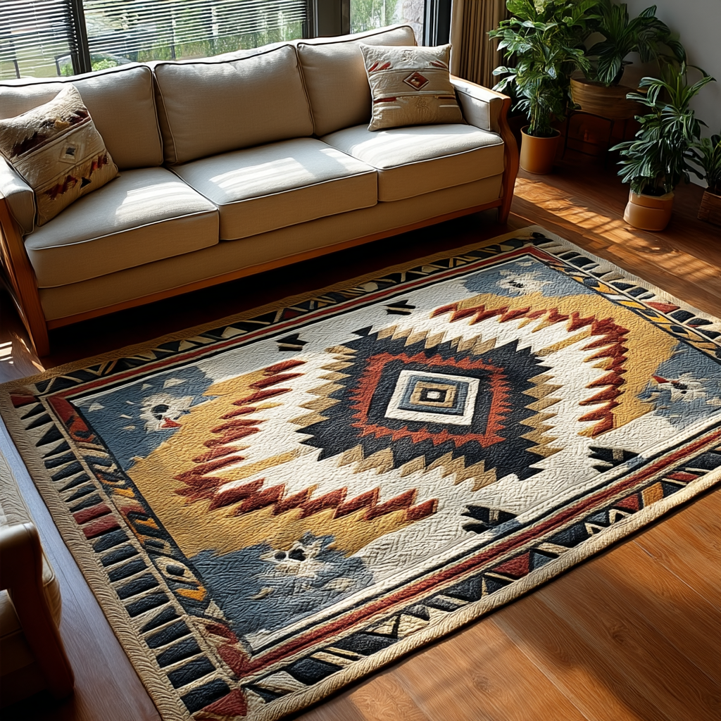Golden Echo Area Rug - Non-Slip Washable 3D Print Rug for Living Room & BedroomTVC2108319