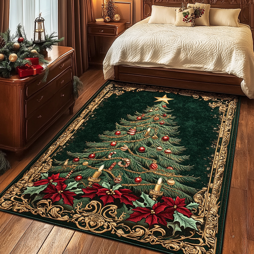 Golden Forest Area Rug - Non-Slip Washable 3D Print Rug for Living Room & BedroomTVC2108318