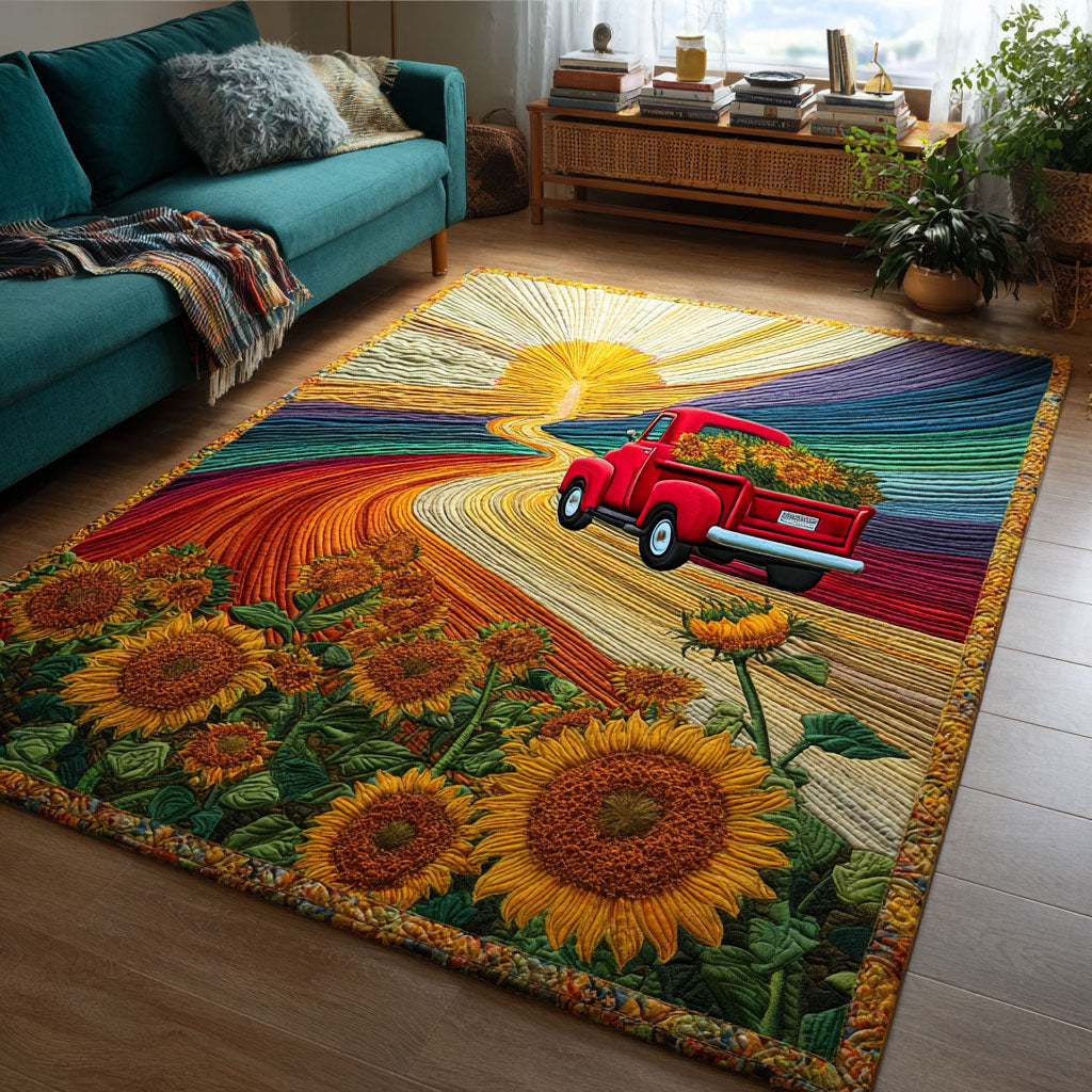 Golden Garden Odyssey Area Rug - Non-Slip Washable 3D Print Rug for Living Room & BedroomTVC2108318