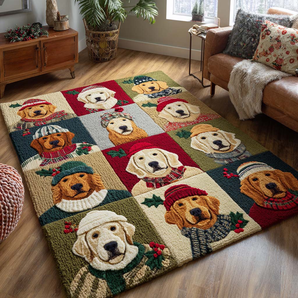 Golden Joy Area Rug - Non-Slip Washable 3D Print Rug for Living Room & BedroomTVC2108318