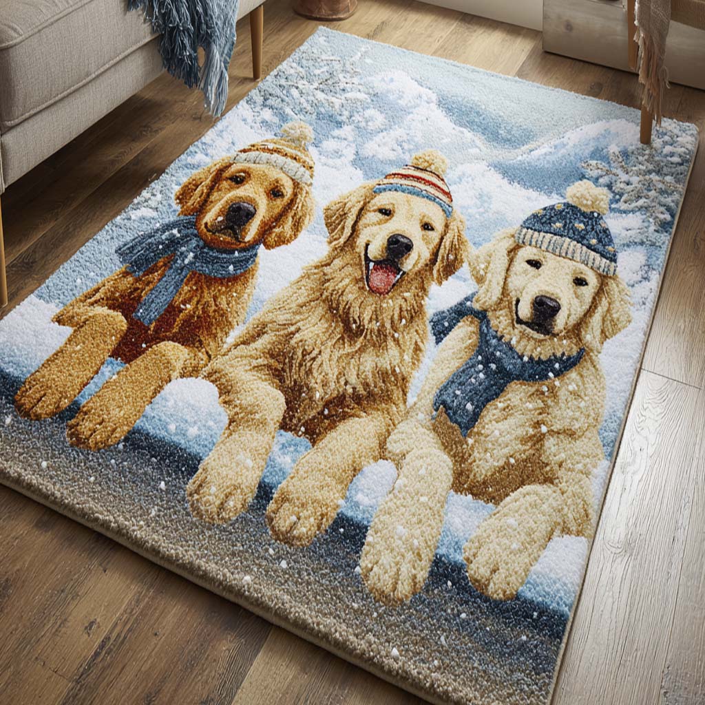 Golden Spirit Area Rug - Non-Slip Washable 3D Print Rug for Living Room & BedroomTVC2108317