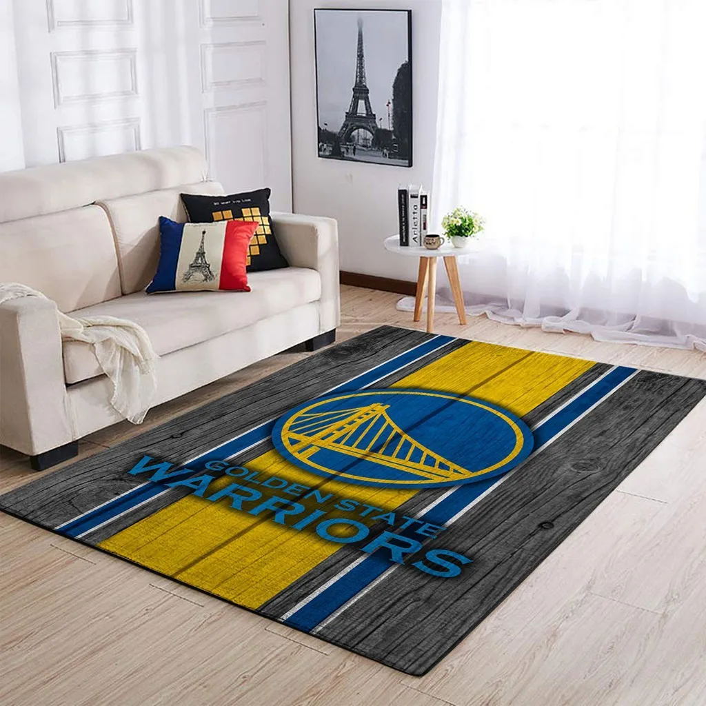 Golden State Warriors Rug - for Stylish Living Room Decor Blue and Green