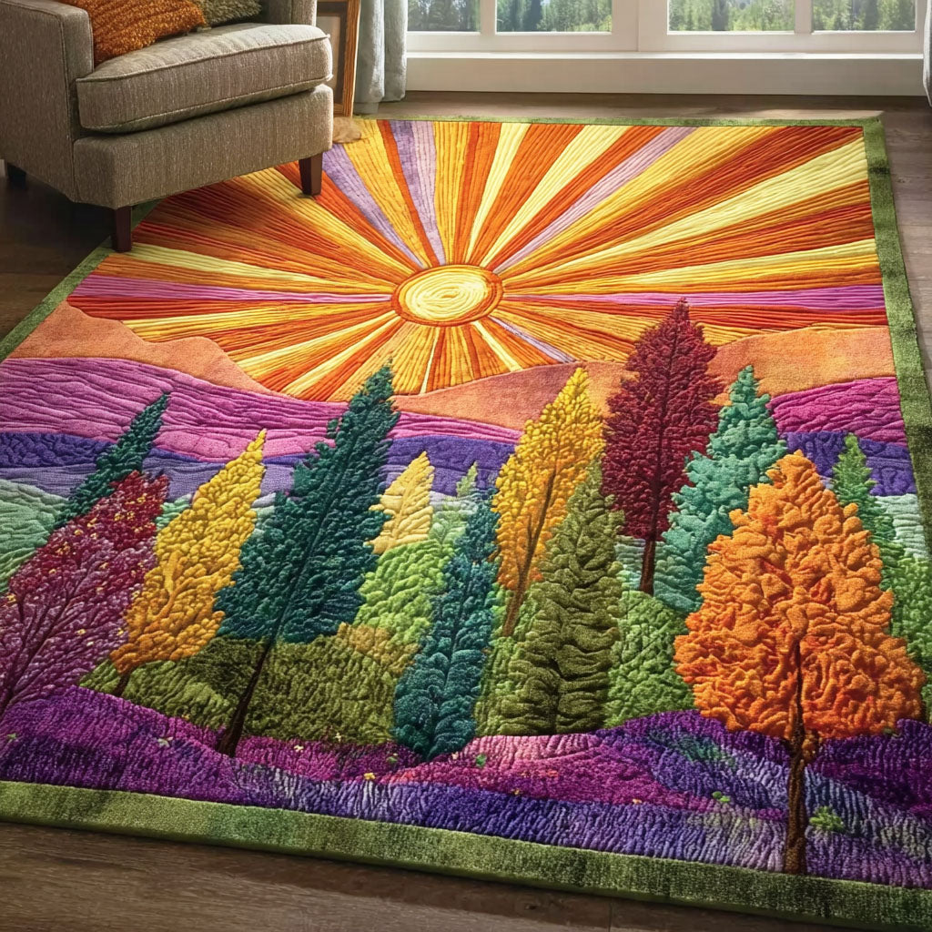 Golden Sunray Area Rug - Non-Slip Washable 3D Print Rug for Living Room & BedroomTVC2108317