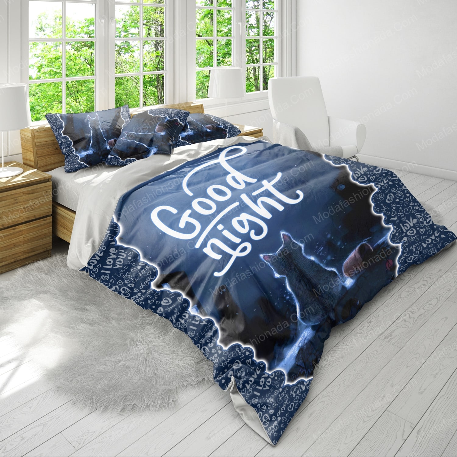 Good Night Cat Bedding Sets