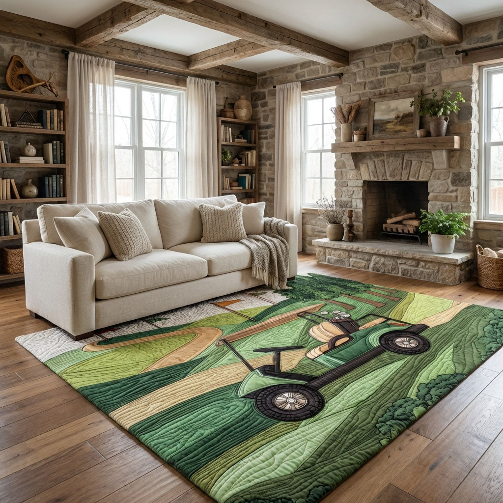 Green Journey Area Rug - Non-Slip Washable 3D Print Rug for Living Room & BedroomTVC2108316