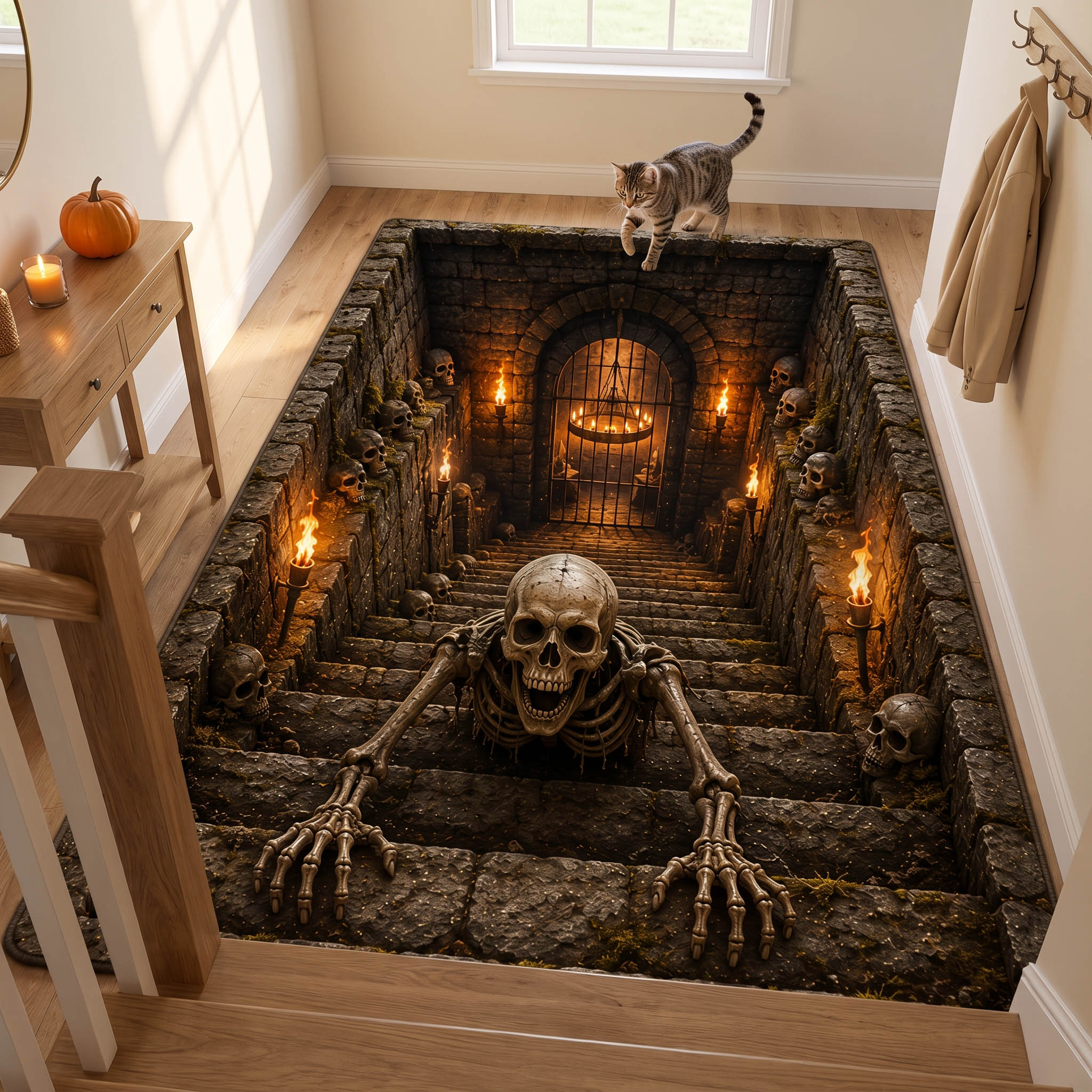 Grim Depths Area Rug - Non-Slip Washable 3D Print Rug for Living Room & BedroomTVC2108315