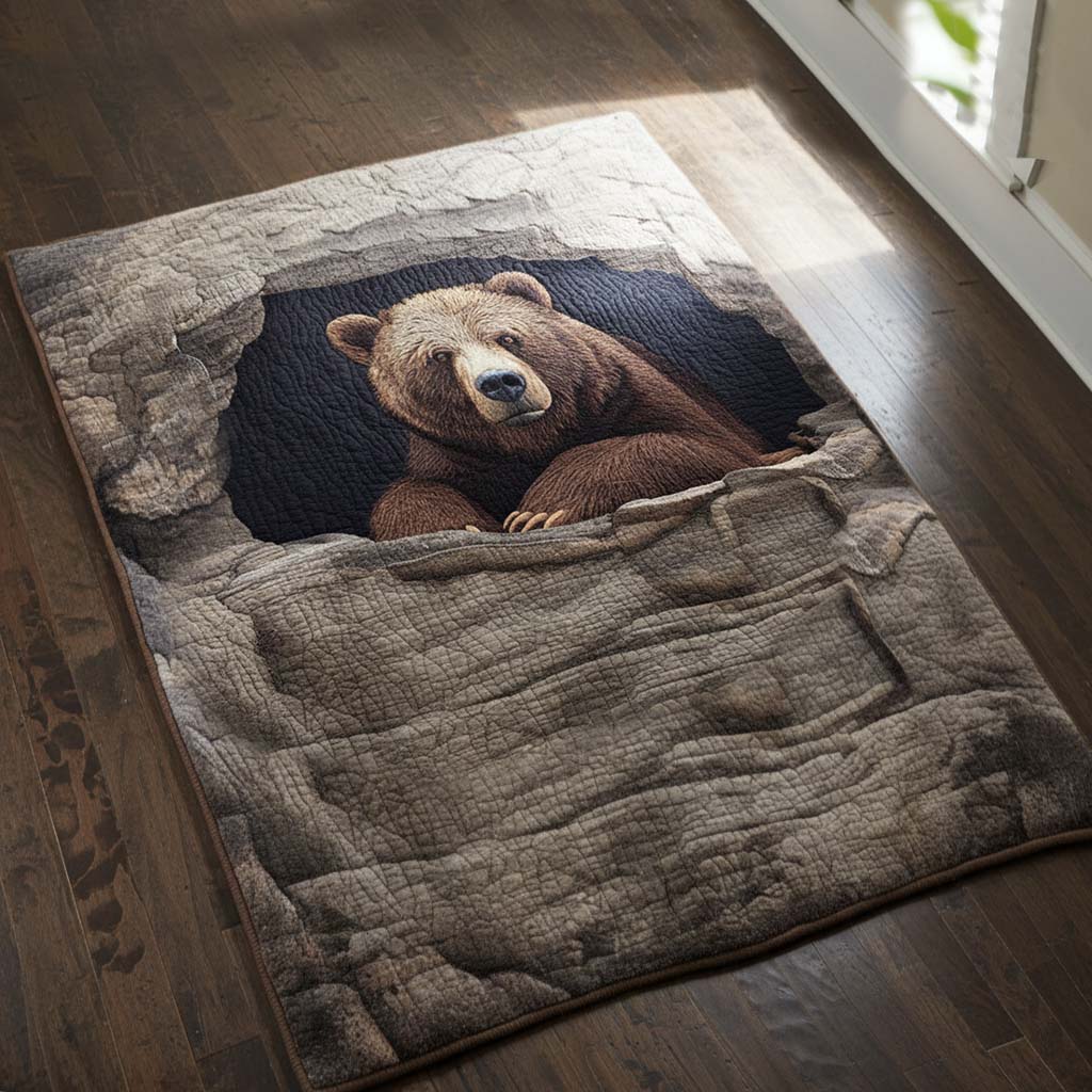 Grizzly Rest Area Rug - Non-Slip Washable 3D Print Rug for Living Room & BedroomTVC2108315