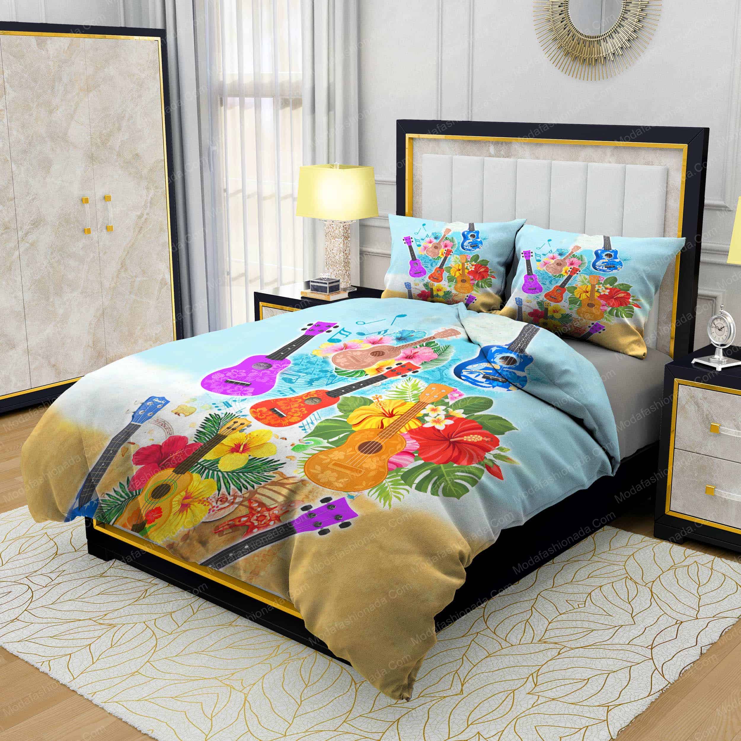 Guitar Tropical Ukulele Bedding Sets