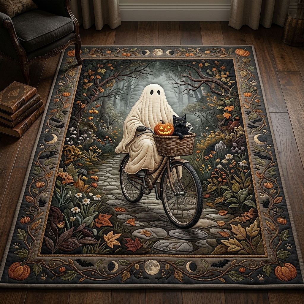 Halloween Ghost And Black Cat Area Rug - Non-Slip Washable 3D Print Rug for Living Room & BedroomTVC2108235